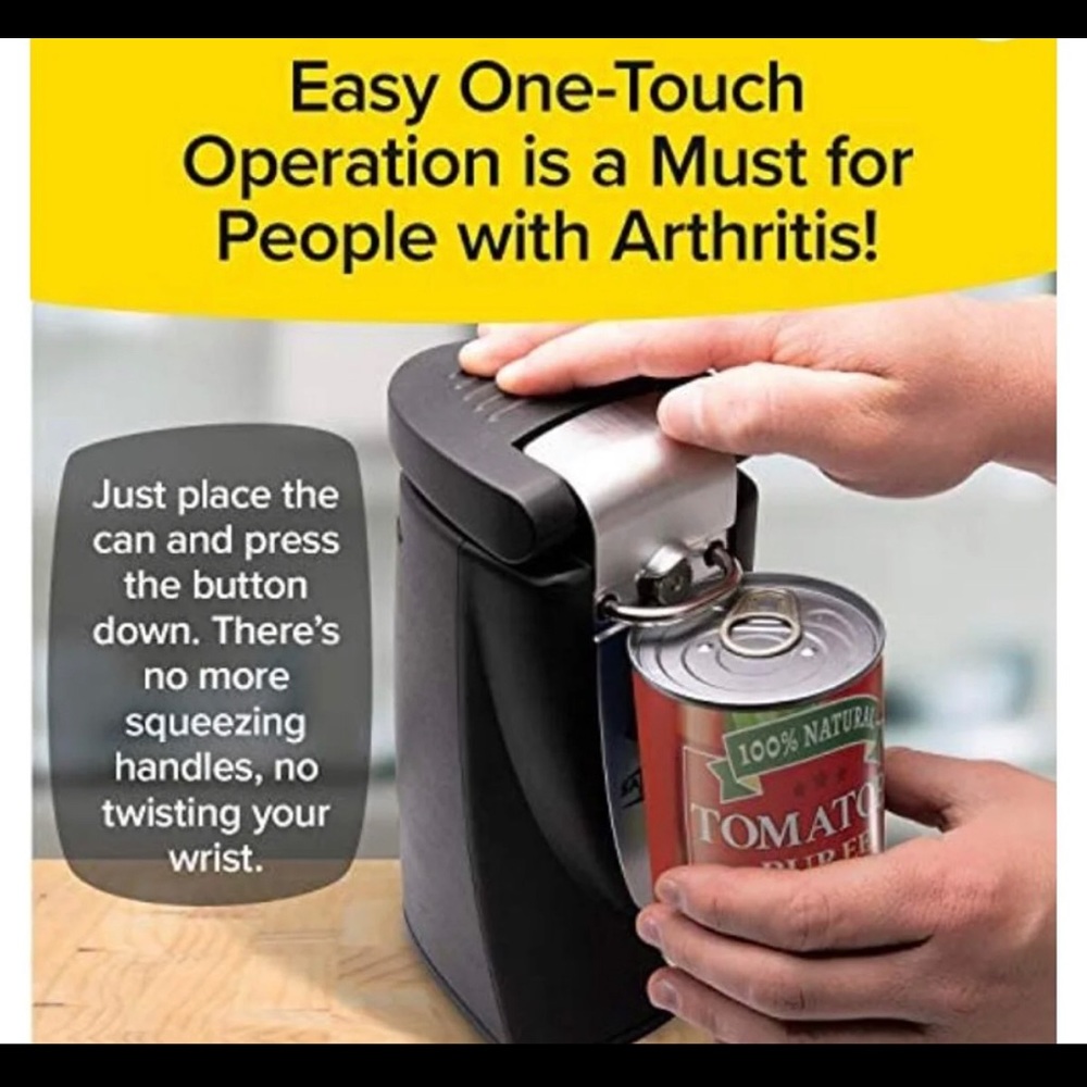 Easy One-Touch Operation - Effortless Electric Can Opener, 9 Inch